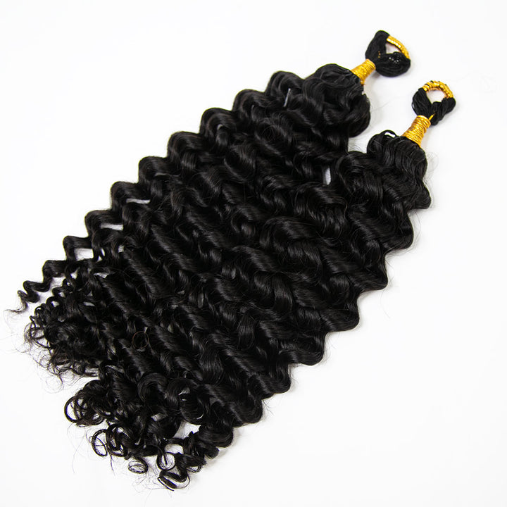 Feathered Crochet Human Hair For Braiding Spanish Curl Beginners-Friendly