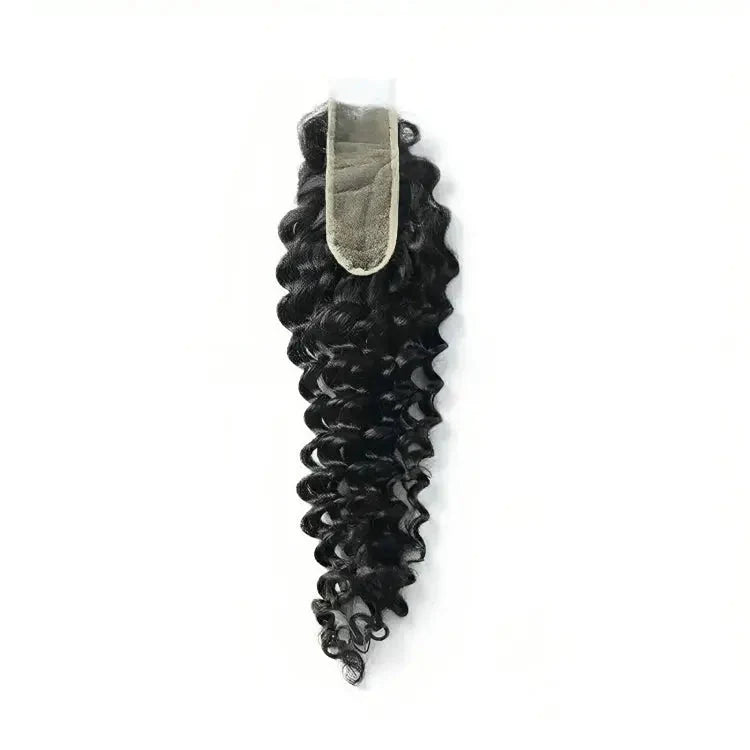 Reverse view of Deep Curly 2x6 HD lace closure