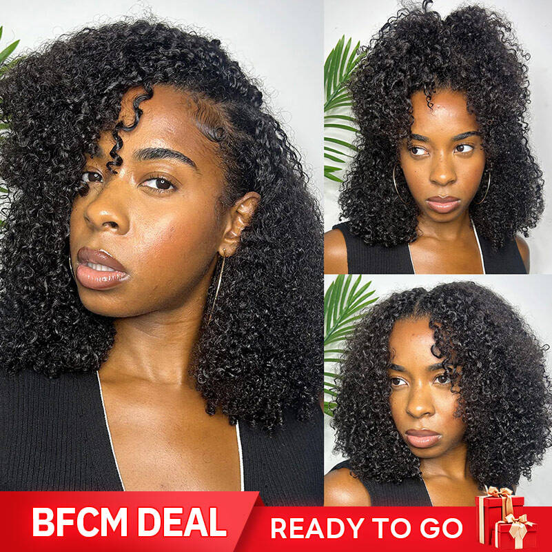 EAYON Tight Curly Lightweight Crochet Human Hair Extensions