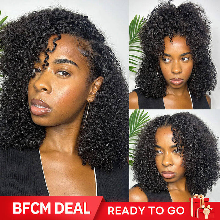 EAYON Tight Curly Lightweight Crochet Human Hair Extensions