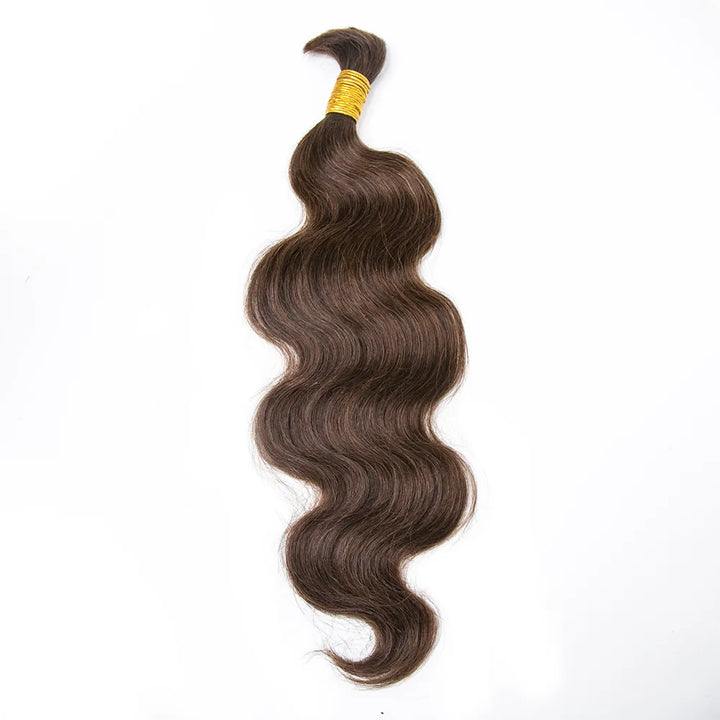 Medium Brown #4 Human Braiding Hair Body Wave