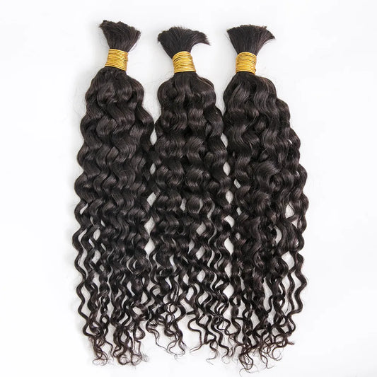 #4 Color Bulk Human Hair For BraidingWater Wave