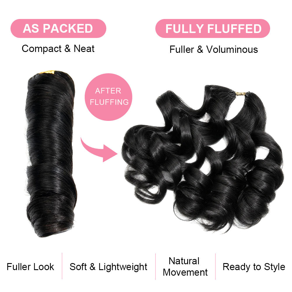 french_curls_feather_crochet_human_hair_before_after_fluffing
