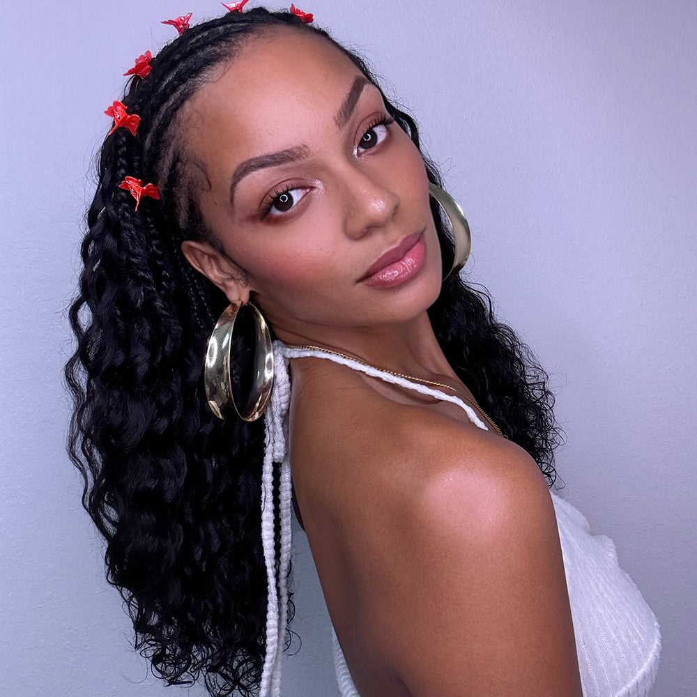 EAYON Lightweight Loose Deep Wave Crochet Human Hair Extension