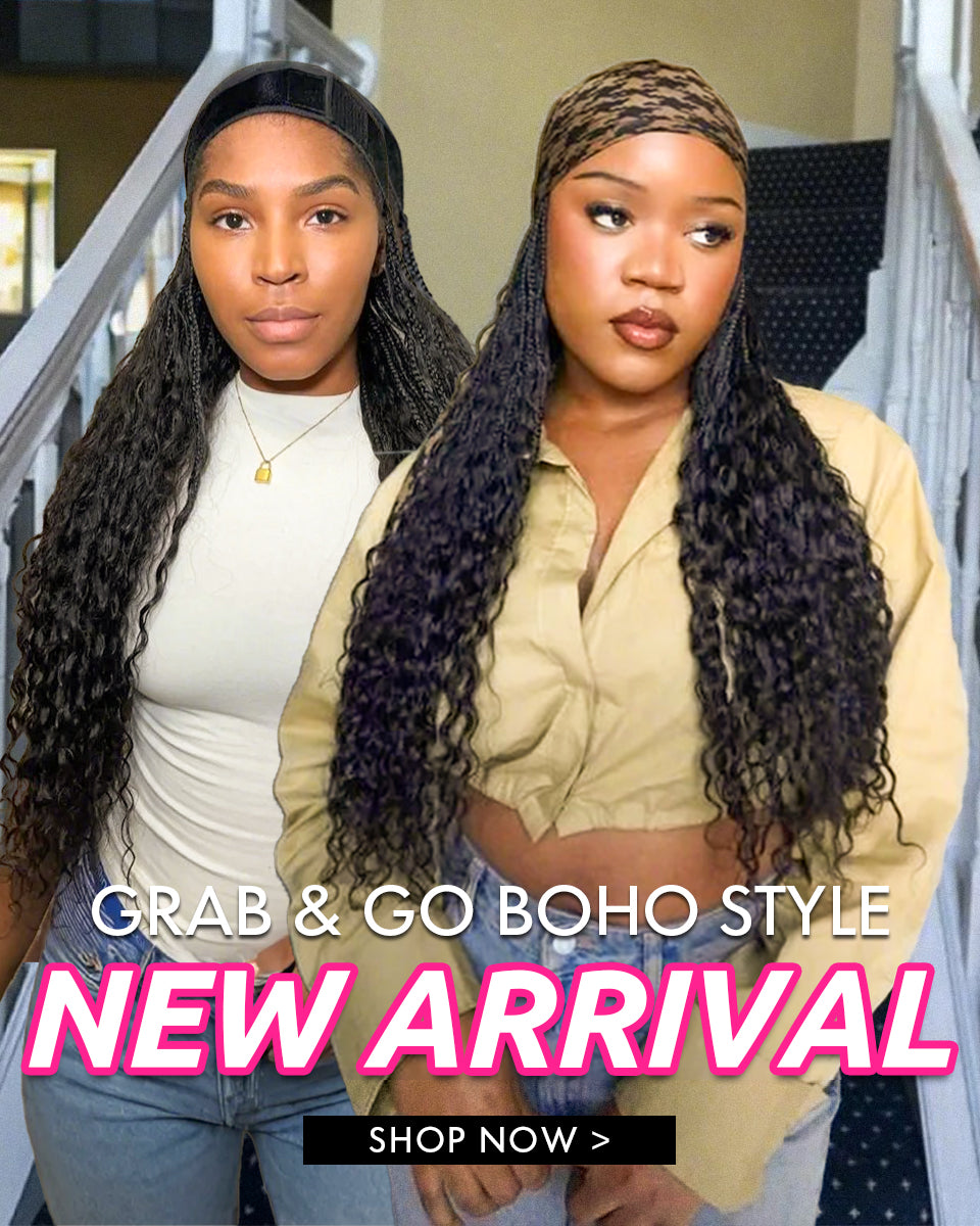 grab & go boho knotless braids 2024