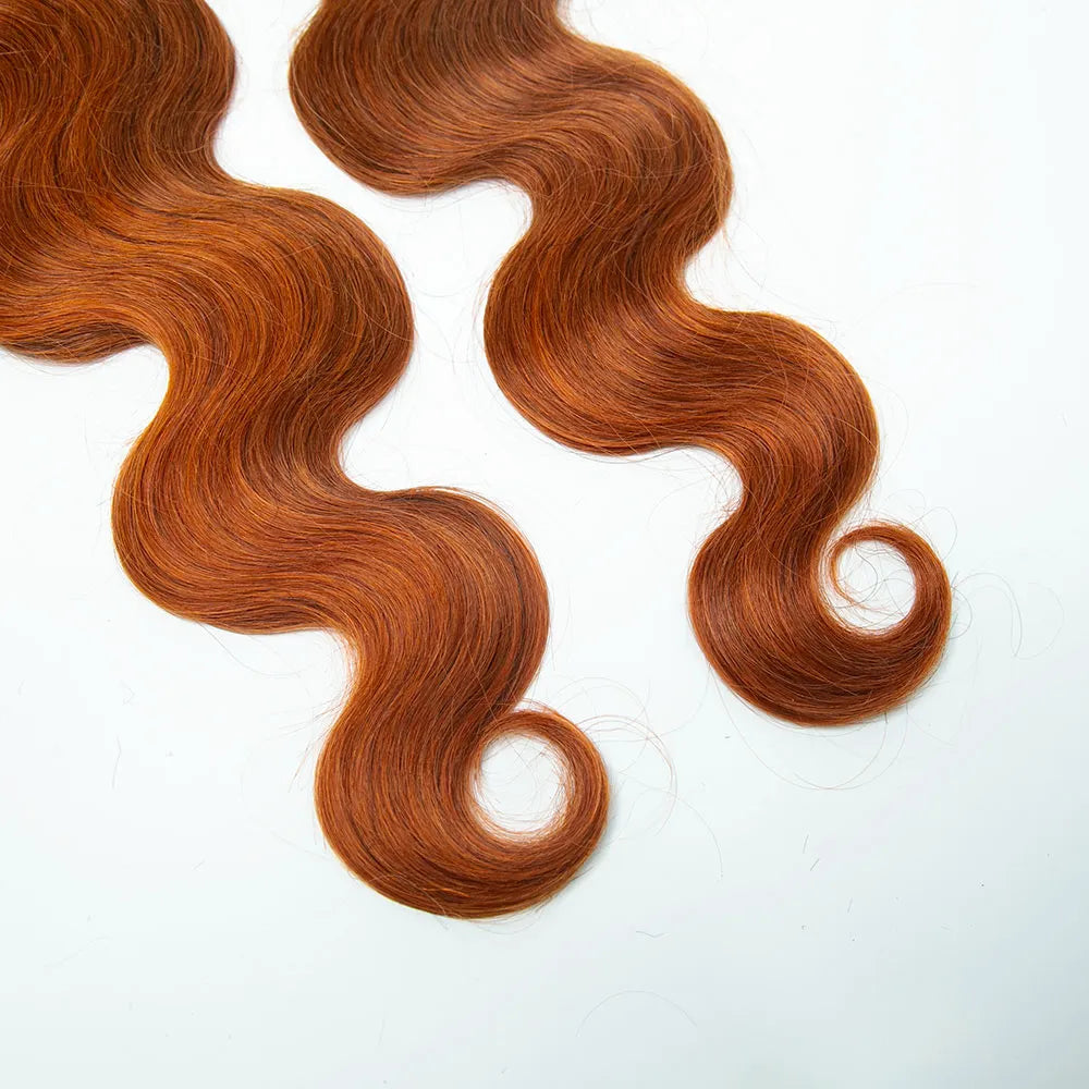 Bulk Human Hair For Braiding #350 Ginger Body Wave