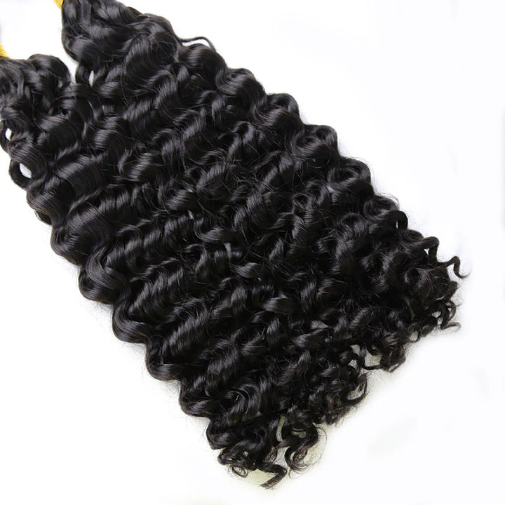 Double Drawn Bulk  Human Braiding Hair Water Wave (Bora Bora Braids Hair)