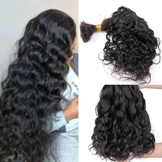 Bulk Human Hair For Braiding Loose Wave