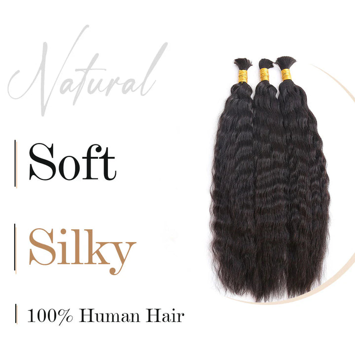 bulk human hair wet and wavy