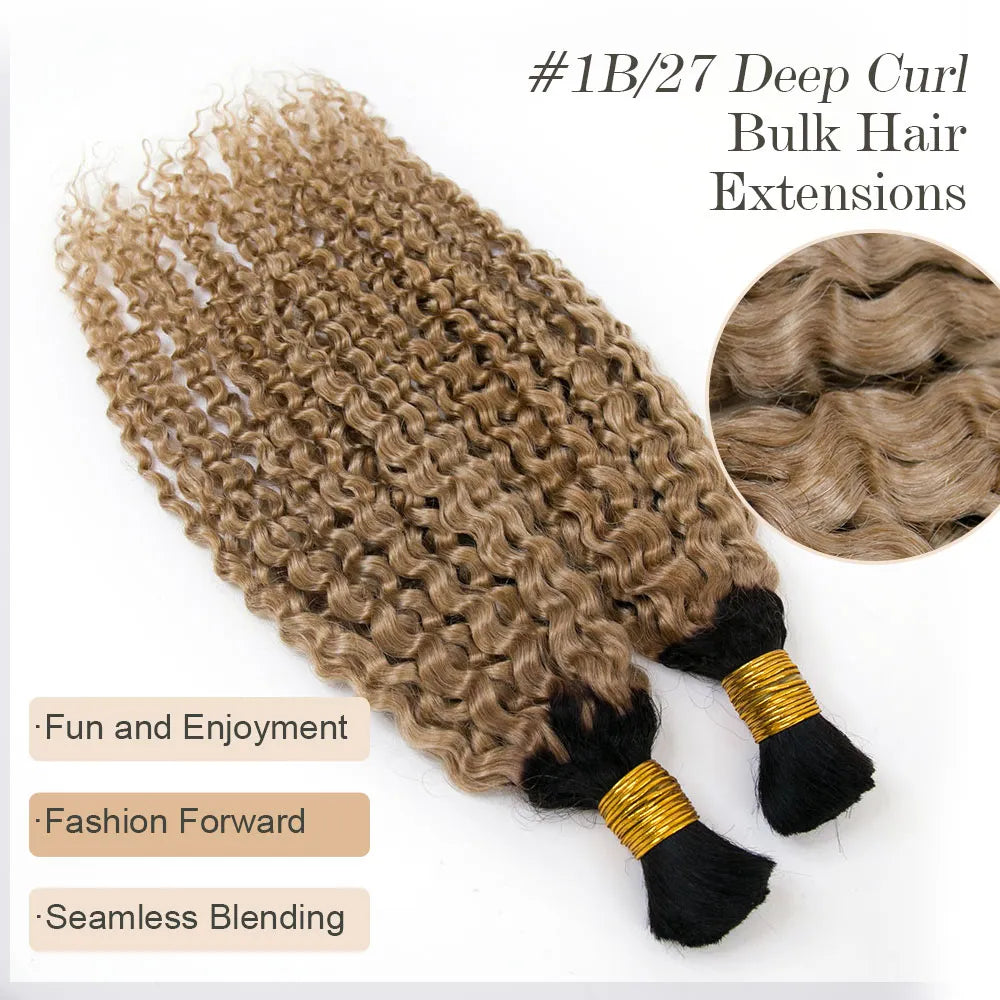 human hair for braiding bulk deep curly