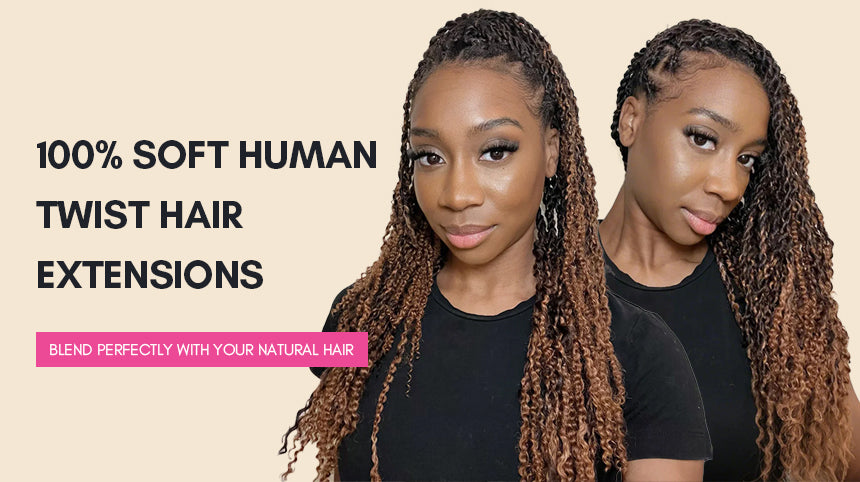 100 human twist hair for 4C natural hair