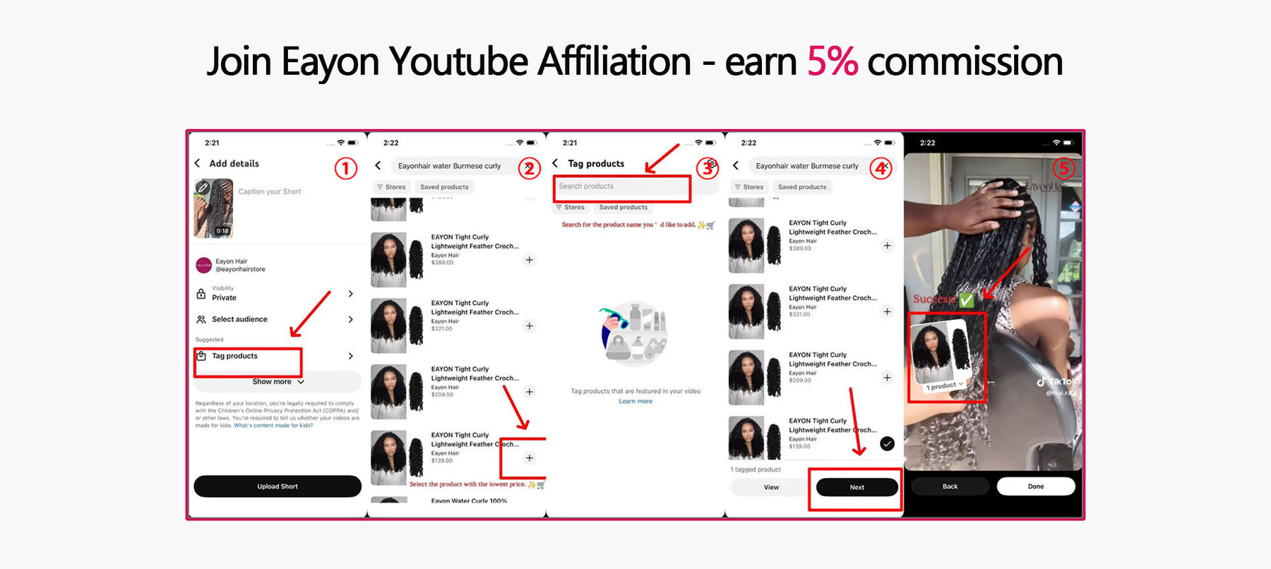 join_eayon_youtube_affiliation_earn_5_commission