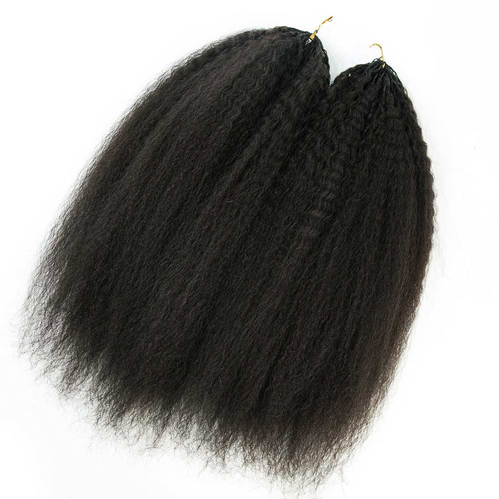 EAYON Lightweight Kinky Straight Crochet Human Hair Extension