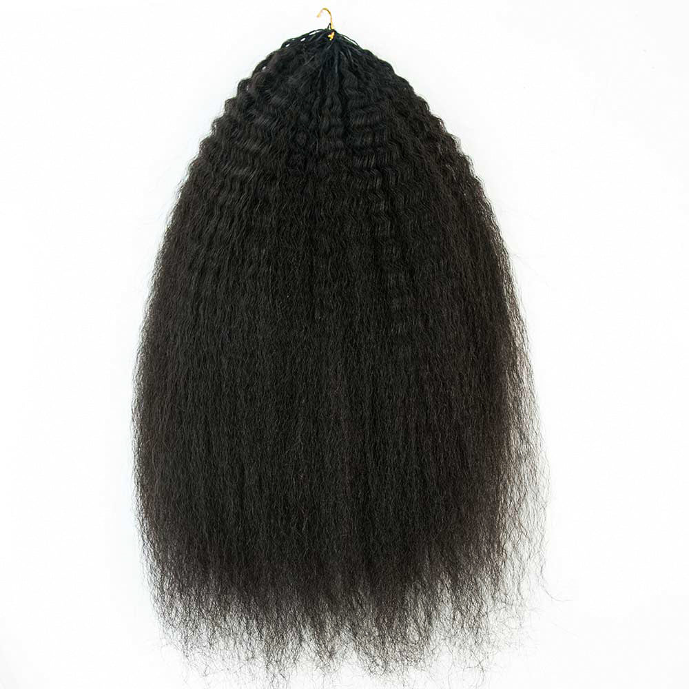 EAYON Lightweight Kinky Straight Crochet Human Hair Extension