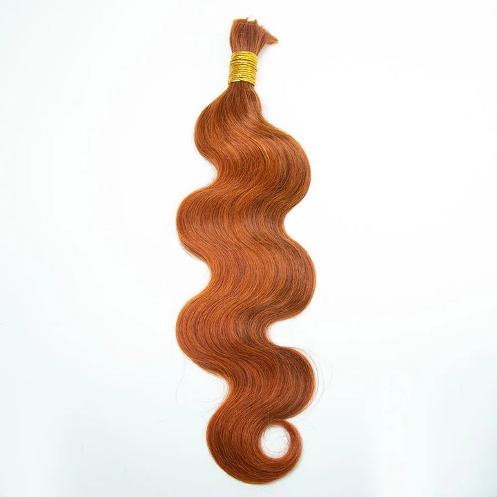 Bulk Human Hair For Braiding #350 Ginger Body Wave