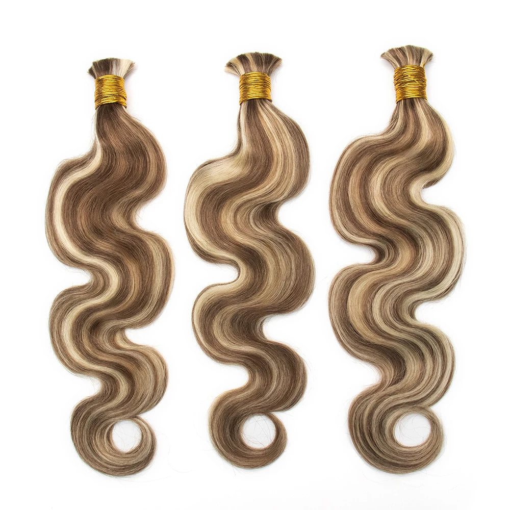 light_brown_blonde_blend_body_wave_braiding_hair