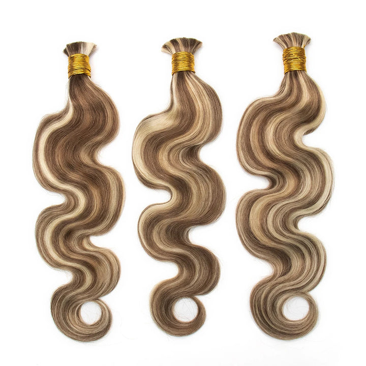 light_brown_blonde_blend_body_wave_braiding_hair