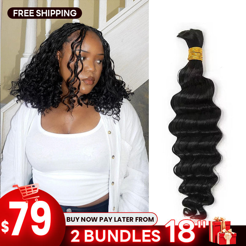 Loose Deep Wave Bulk Human Hair For Braiding