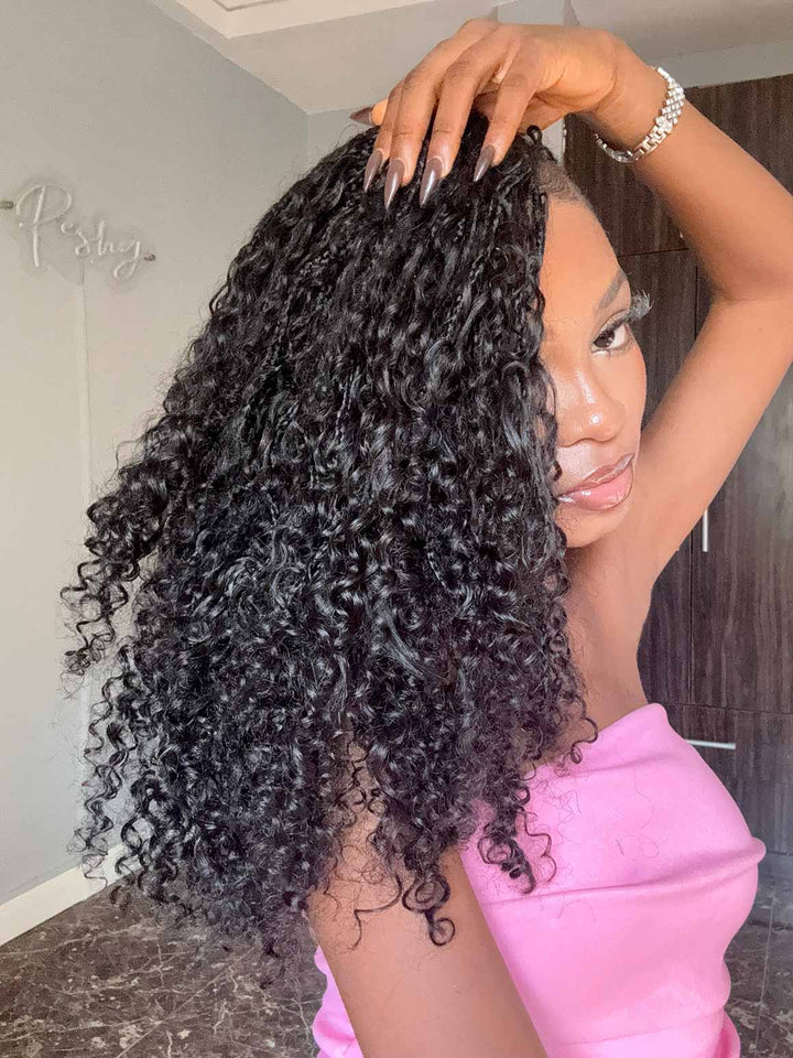 medium boho knotless braids