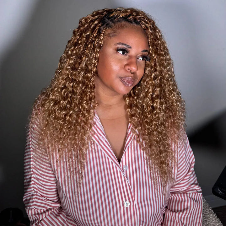 EAYON Deep Wave Lightweight Blend 27/30/613 Crochet Human Hair