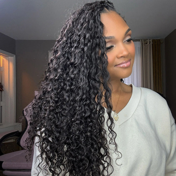 EAYON Lightweight Natural Wave Crochet Human Hair