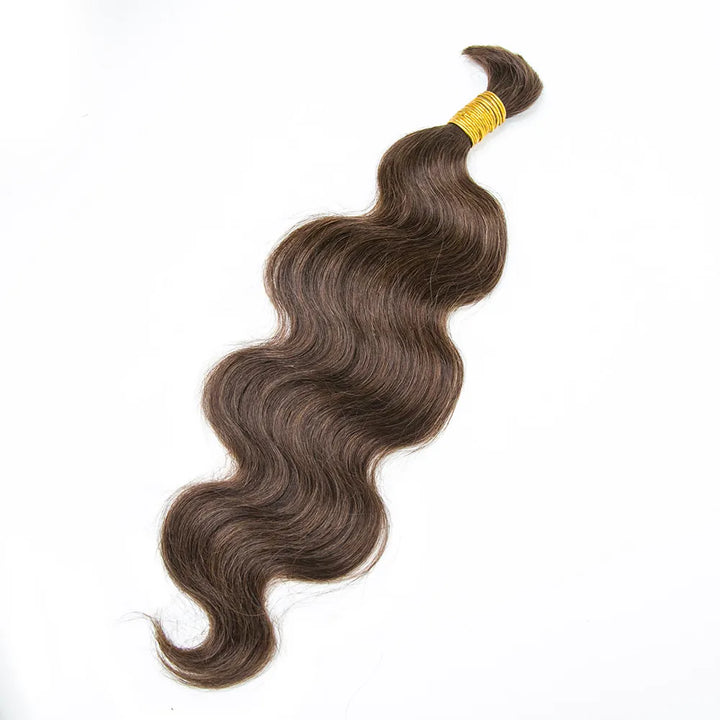 Medium Brown #4 Human Braiding Hair Body Wave