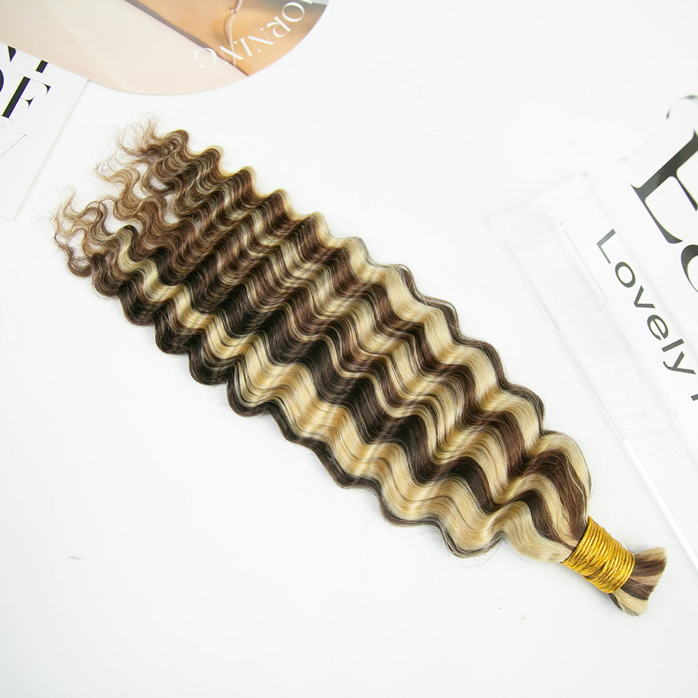 raw deep wave bulk human hair extensions