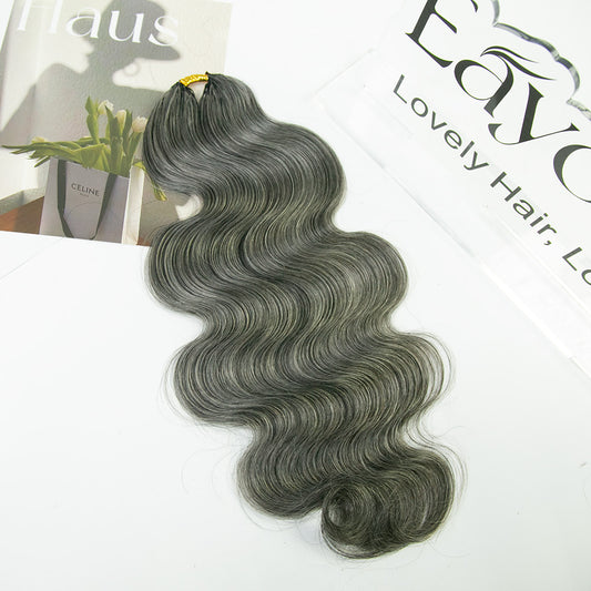 salt and pepper crochet extensions body wave