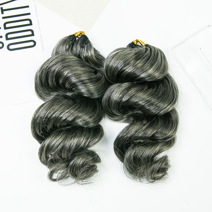 salt and pepper crochet hair for curly textures