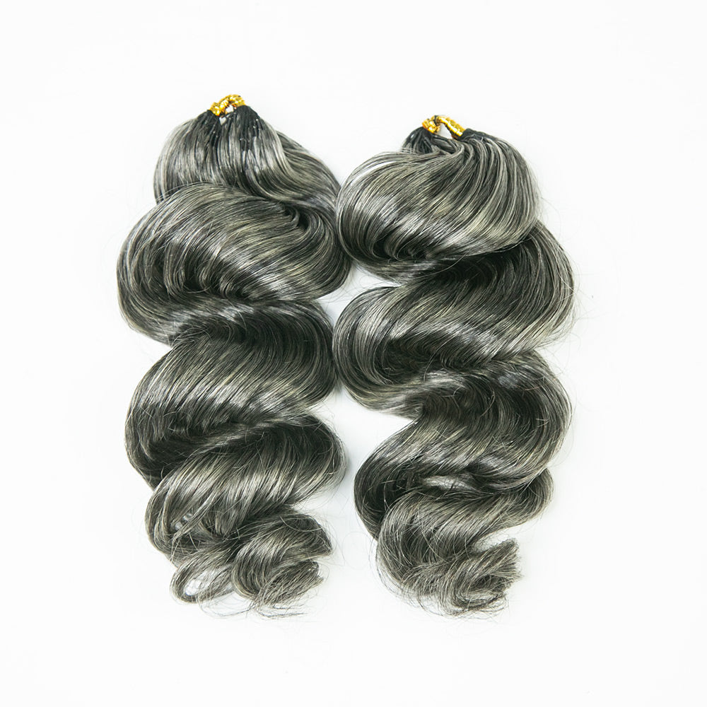 salt and pepper crochet hair no heat styles