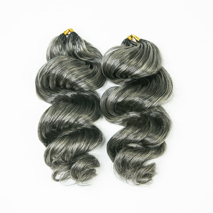 salt and pepper crochet hair no heat styles