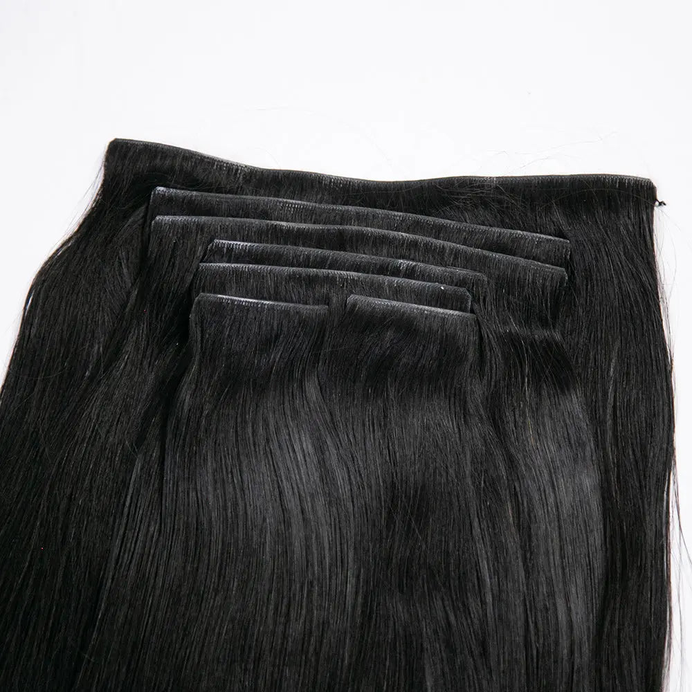 Sil Clip In Extensions Best Invisible Silk Straight Seamless Clip-In Hair Extensions for ...