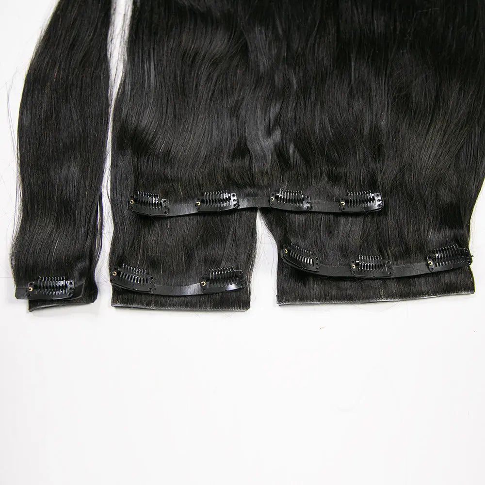 Sil Clip In Extensions Best Invisible Silk Straight Seamless Clip-In Hair Extensions for ...