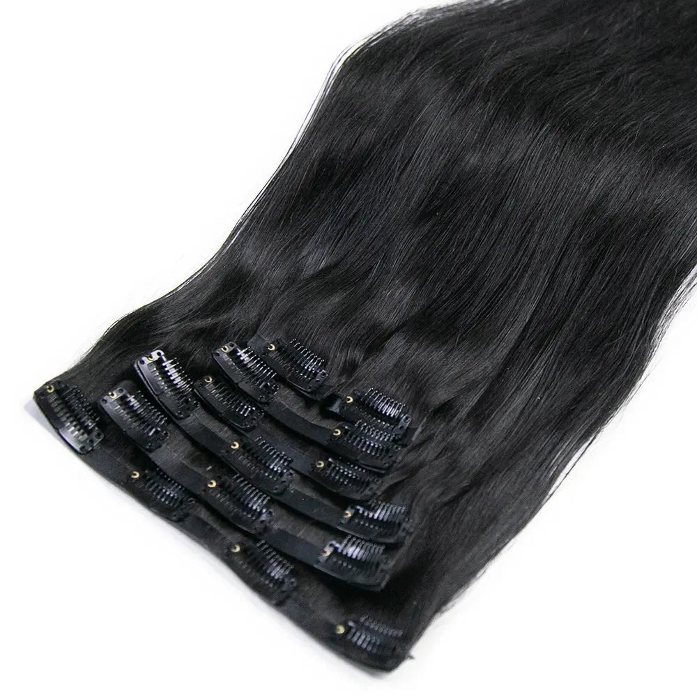 Sil Clip In Extensions Best Invisible Silk Straight Seamless Clip-In Hair Extensions for ...