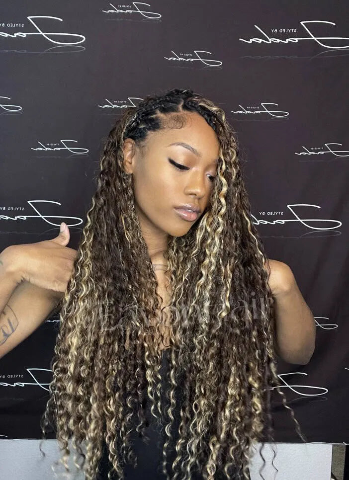 Bulk Human Hair For Braiding #D4/27 Deep Wave