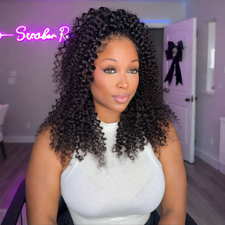 EAYON Lightweight Spanish Curly Crochet Human Hair Extension