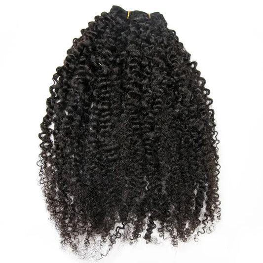 Weft Bundles Tight Curly Human Hair 