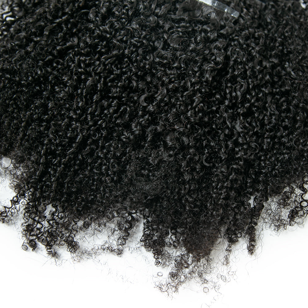 tight curly clip in human hair extensions