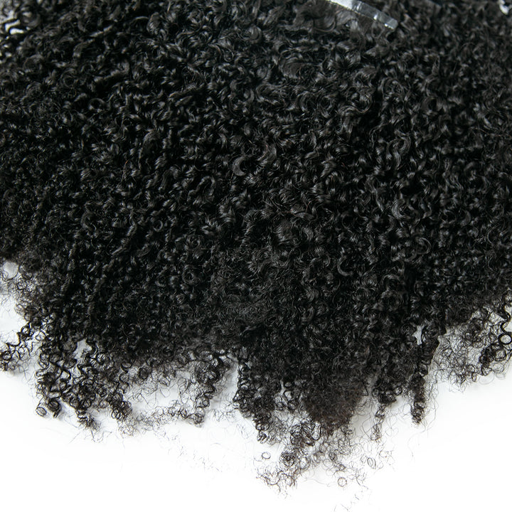 tight curly clip in human hair extensions