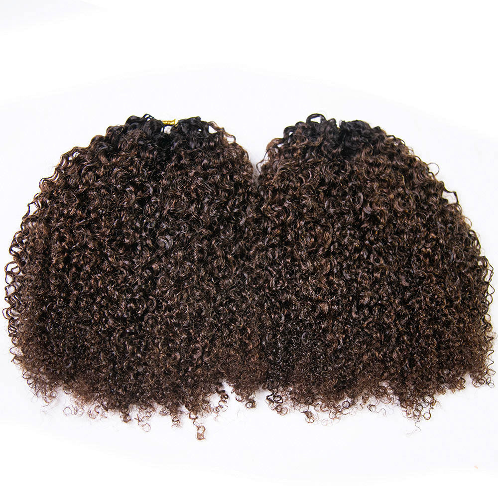 EAYON Lightweight T1B/4 Color Tight Curly Crochet Human Hair