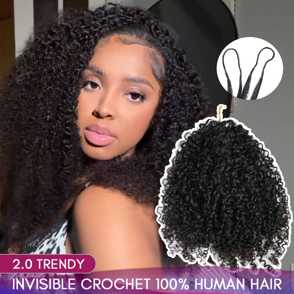 tight curly crochet human hair extensions