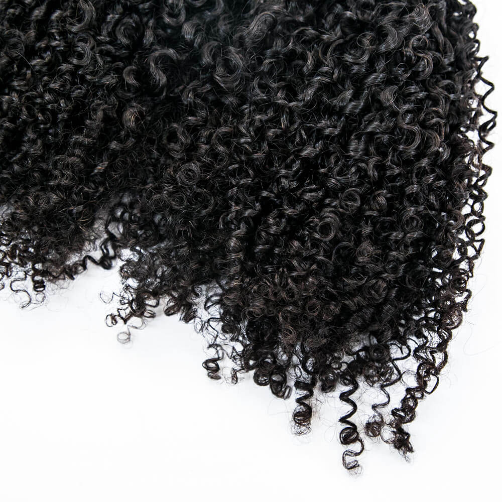 EAYON Lightweight Tight Curly Crochet Human Hair Extension