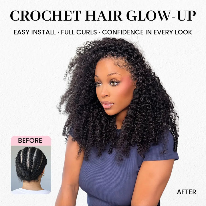 full curls easy install crochet human hair grow your hair up soon