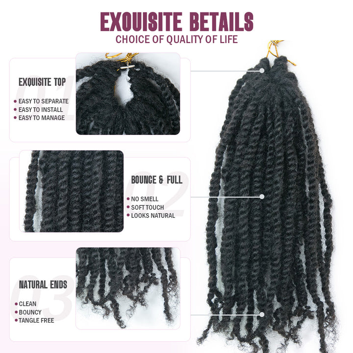 Pre-looped Crochet Passion Twists 100% Human Hair