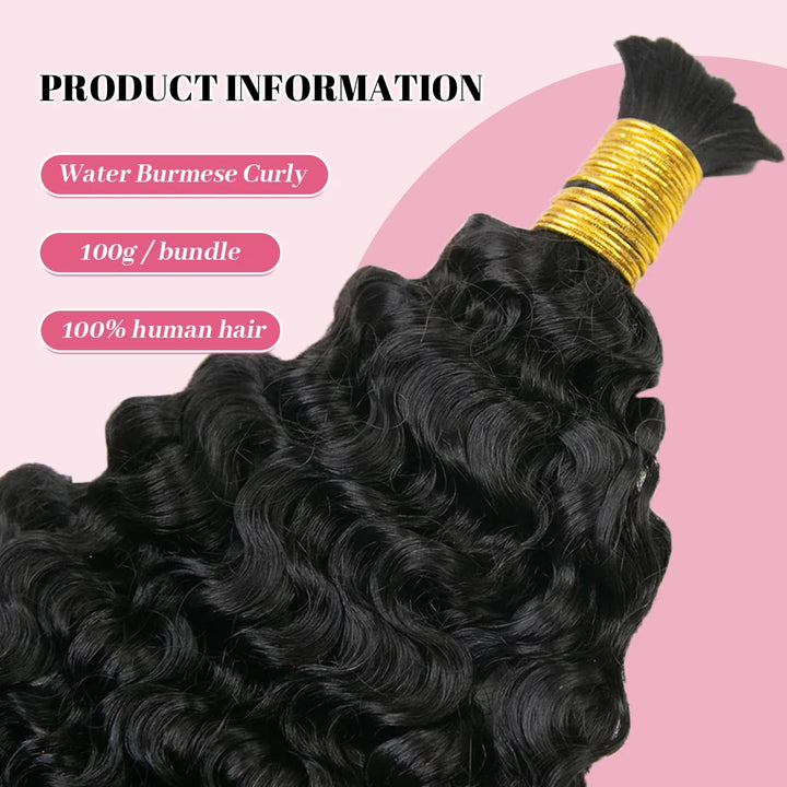 water_burmese_curly_Bulk_Human_Hair_details