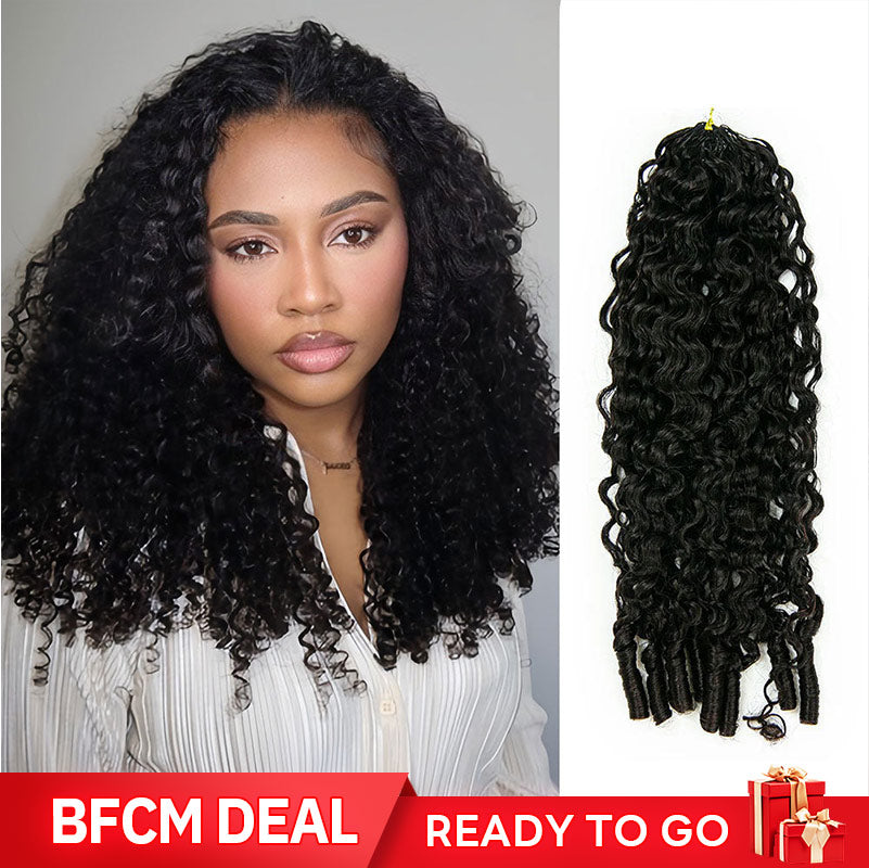 EAYON Water/Burmese Curly Lightweight Crochet Human Hair Extension