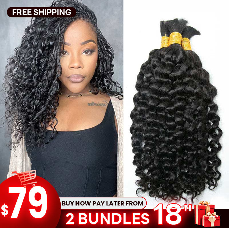 Bulk Human Hair For Braiding Water Wave
