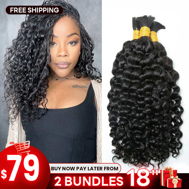 Bulk Human Hair For Braiding Water Wave