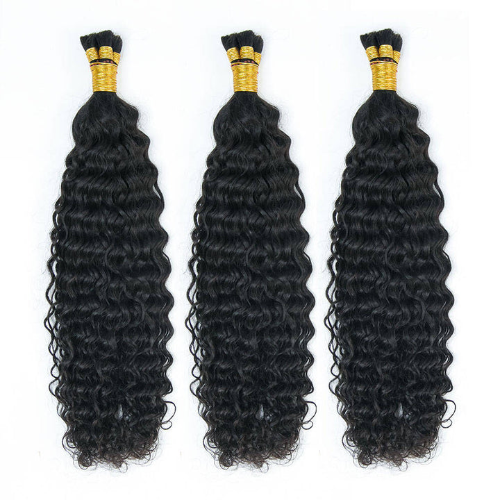 Pre-Divided Water Wave Double Drawn Human Hair For Boho Braids