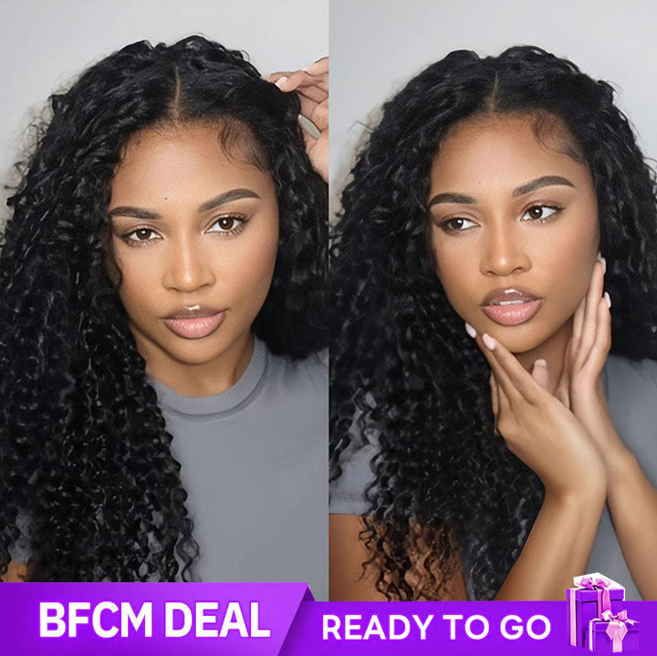 EAYON Water Wave Lightweight Crochet Human Hair Extension